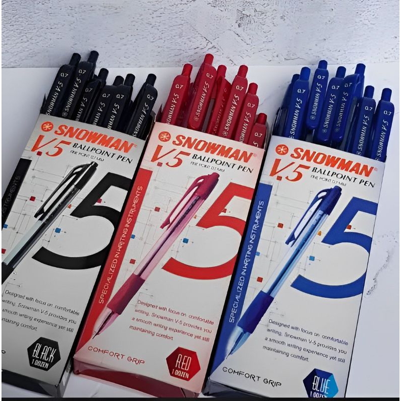 

Pulpen SNOWMAN V5 0.7mm (1Pak/12Pcs) JunDW