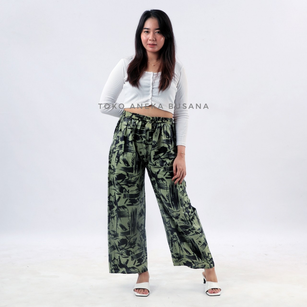 Celana Kulot Wanita Panjang Dewasa Bahan Rayon