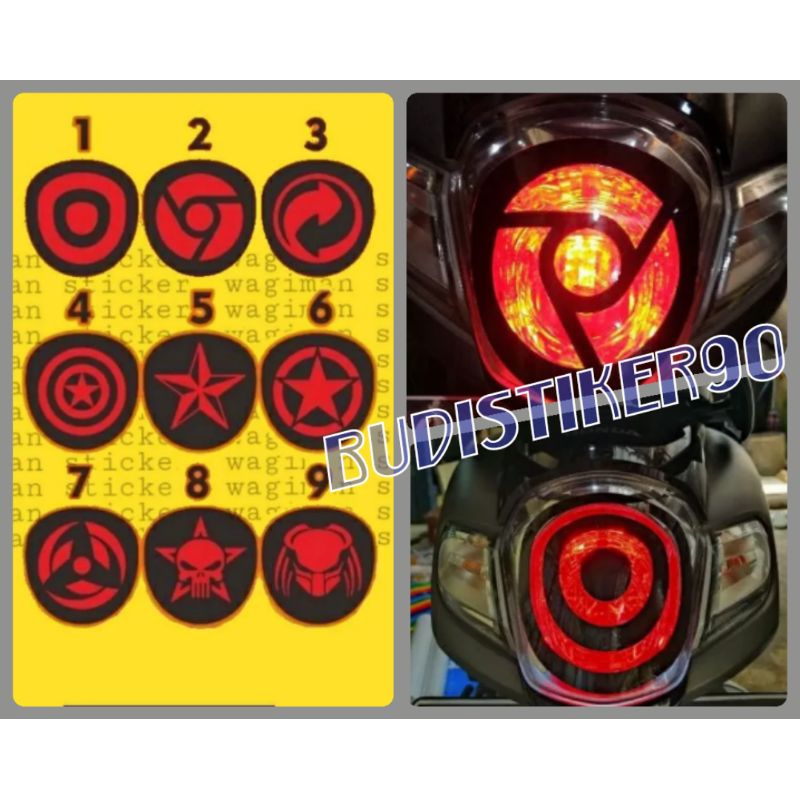 Stiker lampu stoplamp scoopy2018-2021