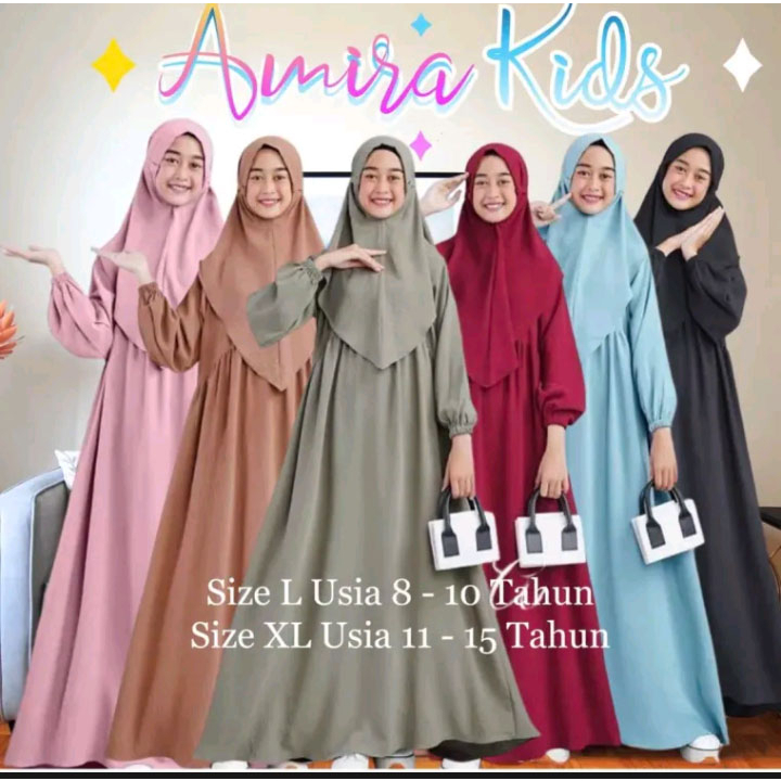 AMIRA SYAR&quot;I KIDS - GAMIS ANAK - GAMIS ANAK TANGGUNG - STYLE KEREN KEKINIAN