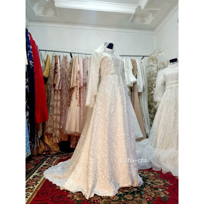 gaun pengantin syari/ simple wedding dress