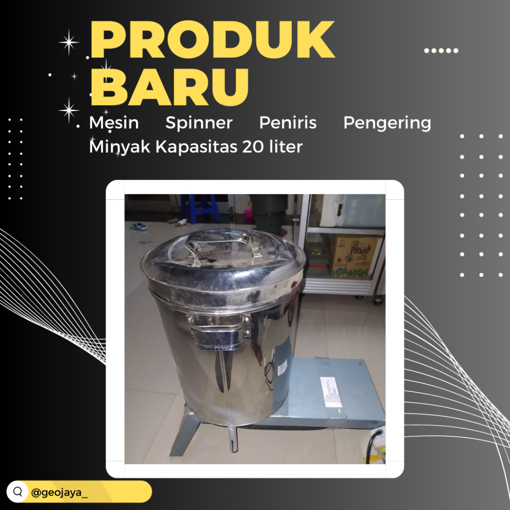 ECO Mesin Spinner Peniris Pengering Minyak Kapasitas 20 liter