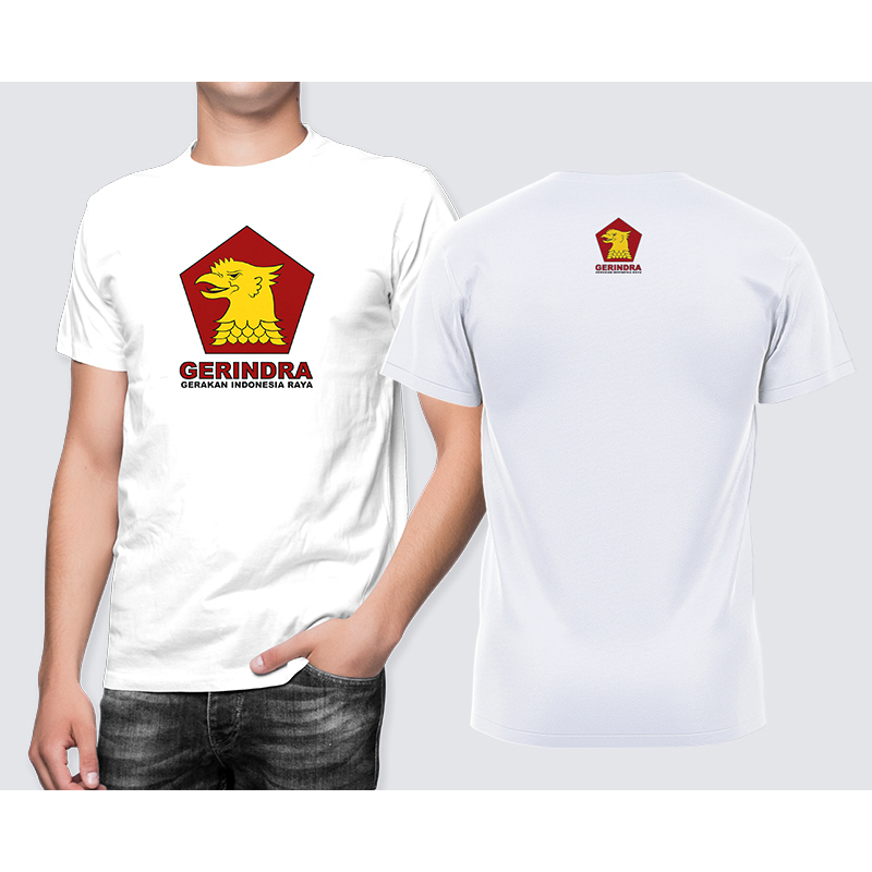 TS - Kaos Katun Pria Partai Politik | Kaos Partai Gerindra