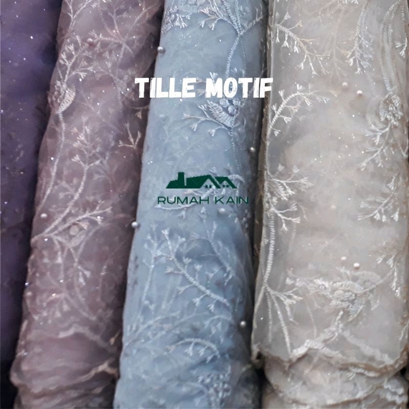 Tile Glitter Pearl/ Tille Glitter/ Kain Tile/ Tule/ Tile Mutiara