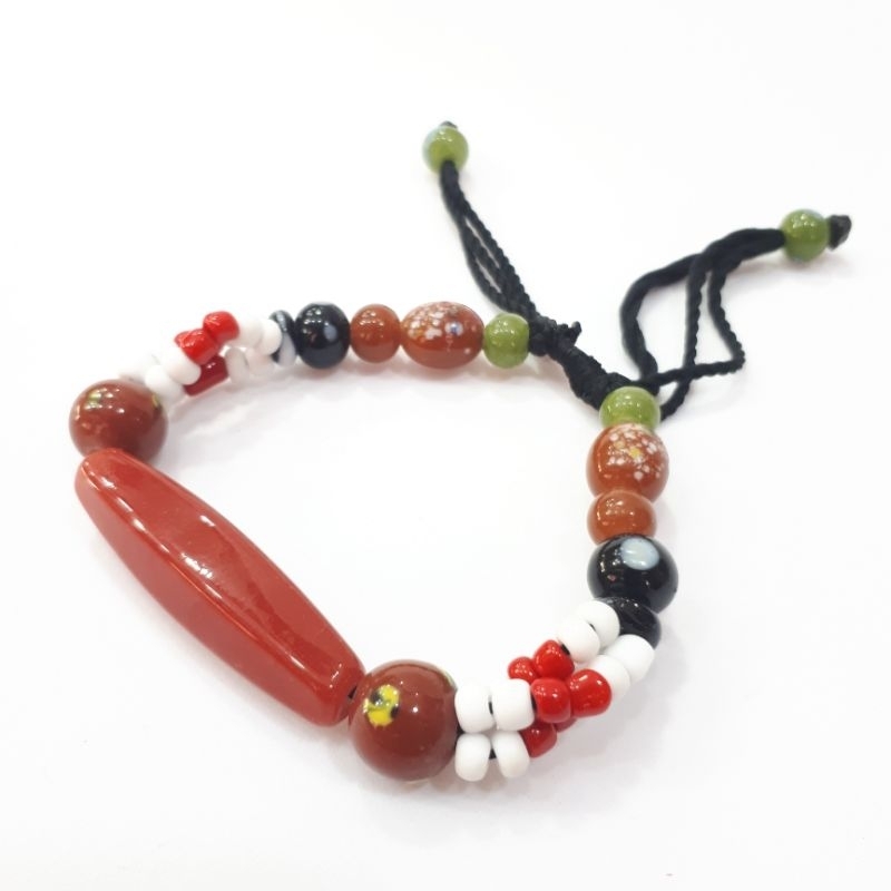 Gelang Lamiang Manik Manik Dayak Gelang Batu Etnik Kalimantan