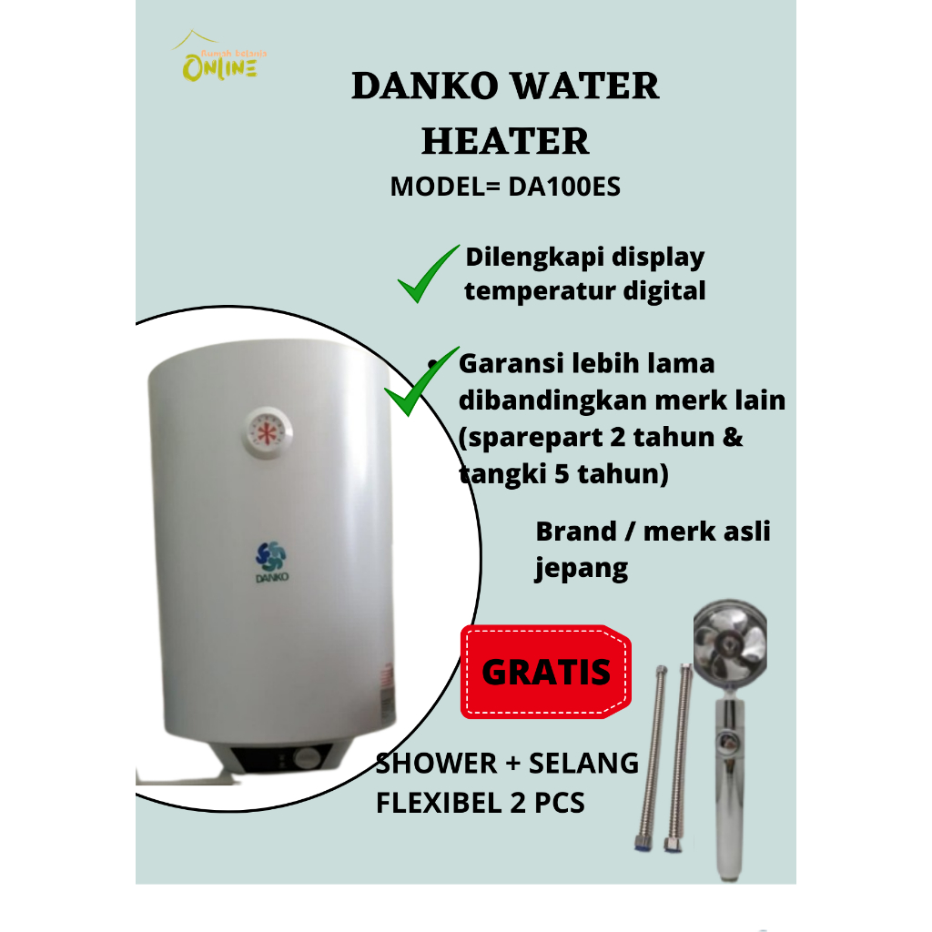 WATER HEATER DANKO 50 LITER DAN 100 LITER NEWW PRODUKK