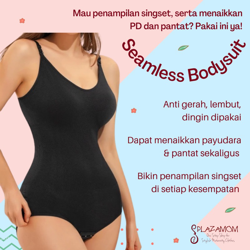 Bodysuit body suit seamless korset corset pelangsing slimming shapewear slimsuit fullbody full body shaper shape mengangkat payudara pantat bokong melangsingkan perut penampilan singset