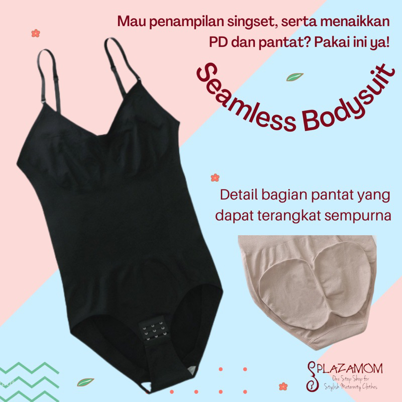 Bodysuit body suit seamless korset corset pelangsing slimming shapewear slimsuit fullbody full body shaper shape mengangkat payudara pantat bokong melangsingkan perut penampilan singset