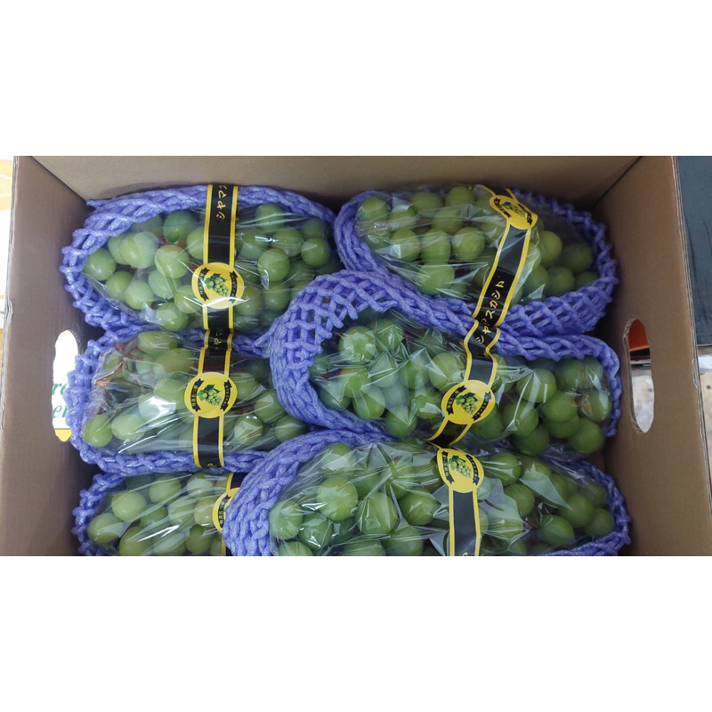 

Anggur Shine Muscat Bunch Tanpa Biji Manis Segar 4 kg / Box