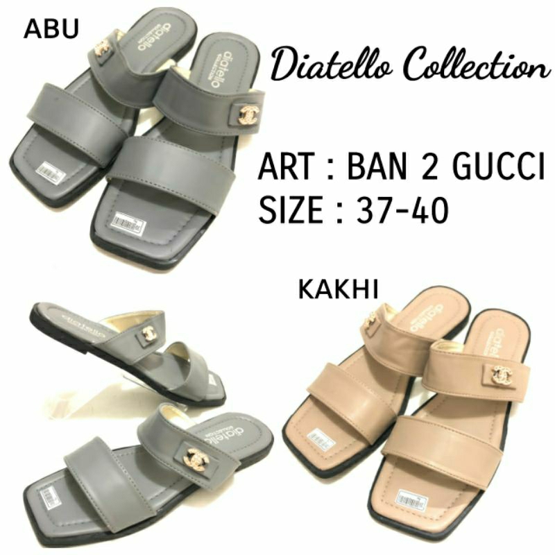 SANDAL FLAT FASHION DIATELLO BAN 2 GUCCI SIZE 37-40