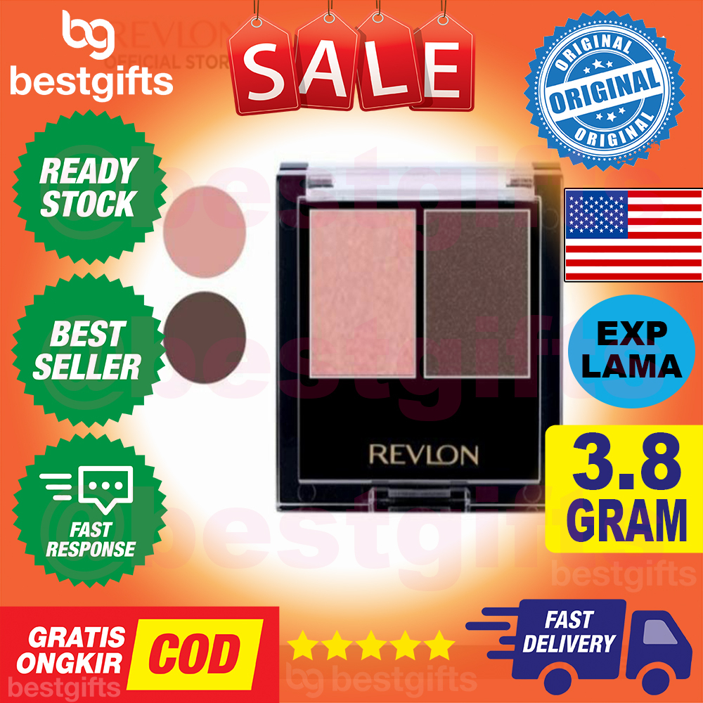 REVLON WET DRY SHADOW EYESHADOW DUO WARNA INTENS DAN TAHAN LAMA 3.8 GRAM - MIDNIGHT BLUSH