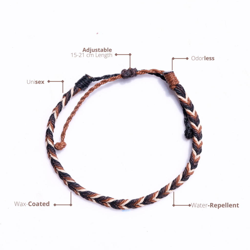 Musha Water-Repellent Bracelet - Earth | Gelang Tali Gelang Pria Gelang Wanita