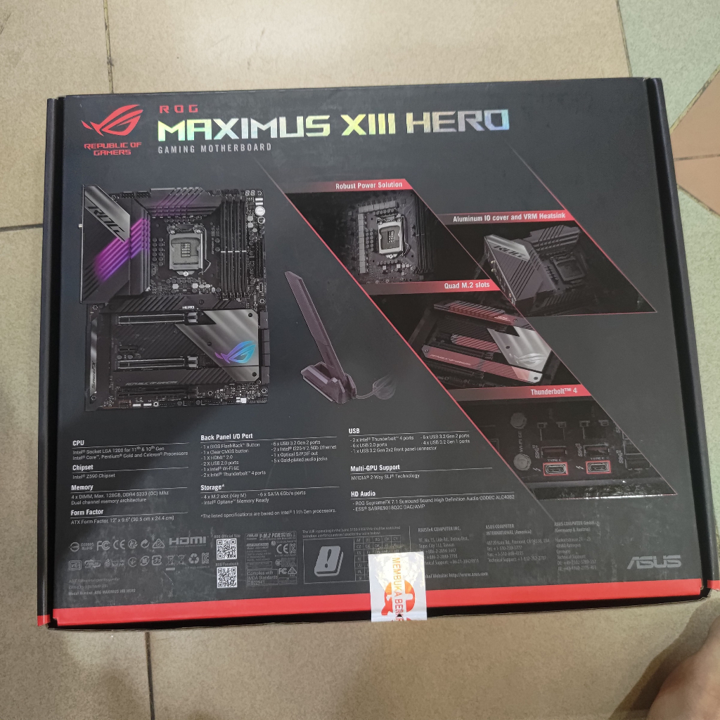 ASUS ROG MAXIMUS XIII HERO Z590 Intel LGA1200 DDR4 LGA 1200 ATX 13