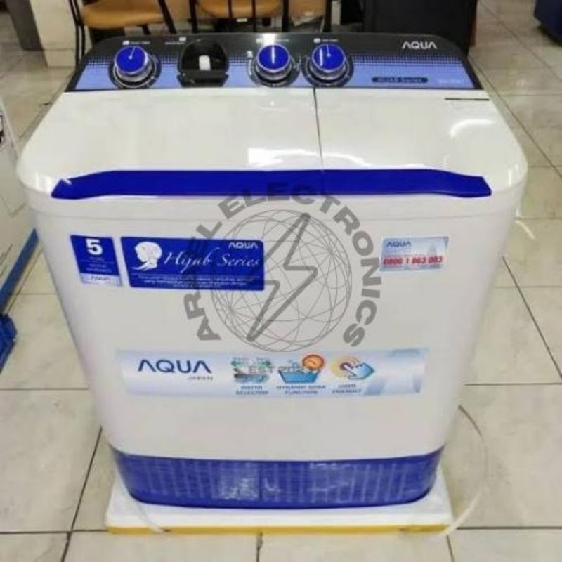 ARAEL ELECTRONICS - Mesin Cuci 2 Tabung Sanyo Aqua AQW-781XT Hijab Series 7.5KG