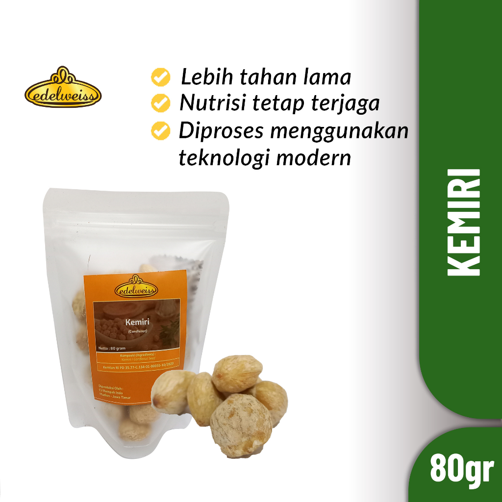 

Edelweiss Kemiri Bulat Utuh (Candlenut) 80gr