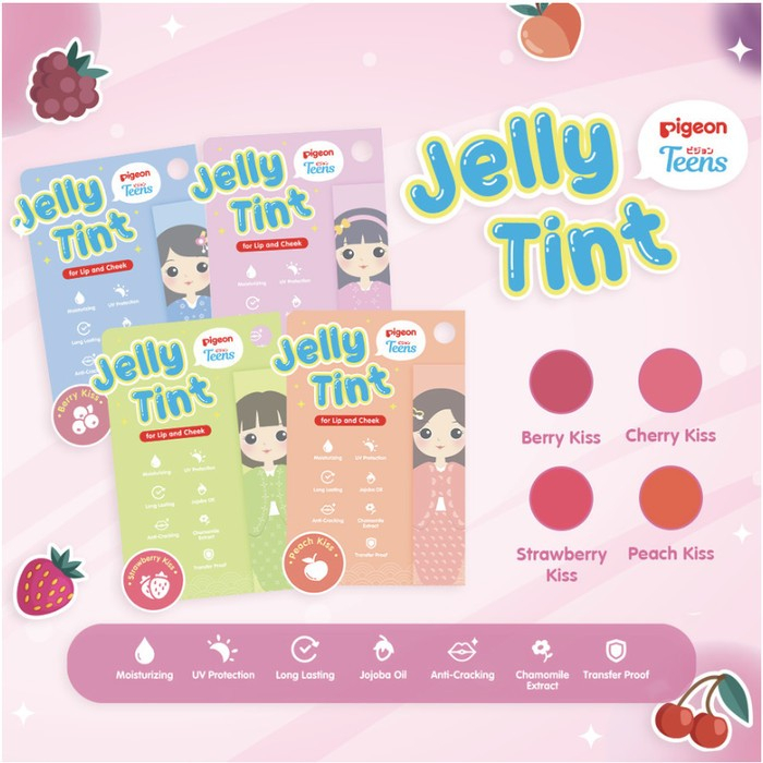 PIGEON  TEENS  JELLY TINT for  LIP and Cheek TINT STAIN REMAJA TEENS BPOM