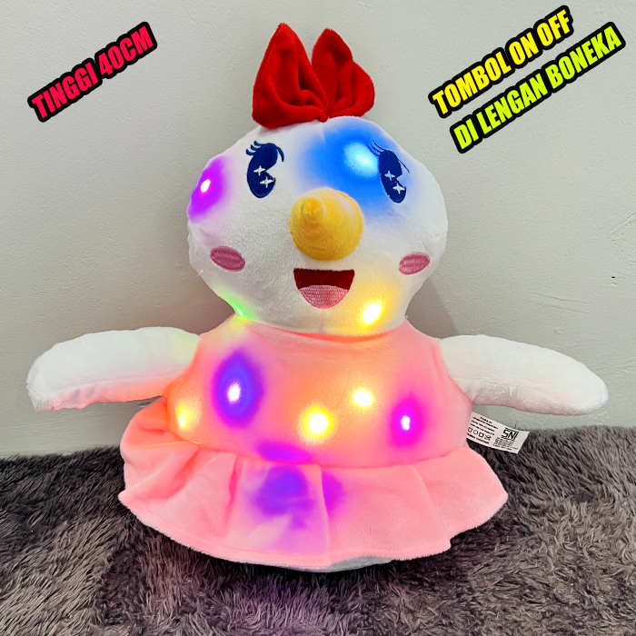 Boneka Mixue LED Bahan Plush Lembut 40cm Berlabel SNI