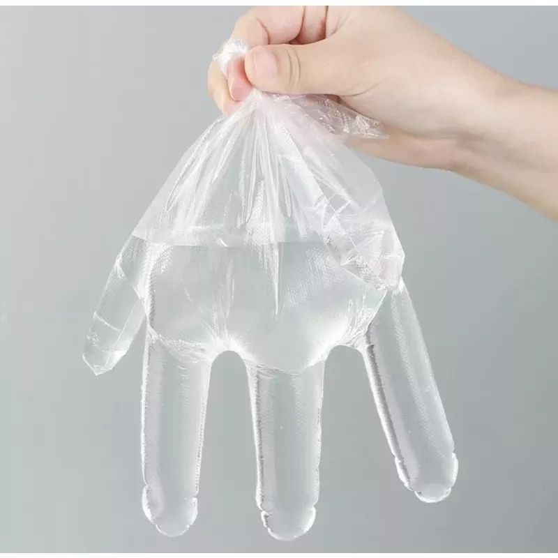 Sarung Tangan Plastik isi 100pcs Bening Kantong Sekali Pakai Disposable Glovers Food