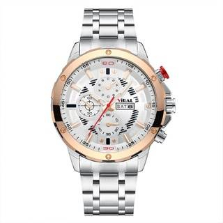 JAM TANGAN PRIA FASHION TERBARU VIRAL ORIGINAL V-8608 STAINLISS STEEL TAHAN AIR