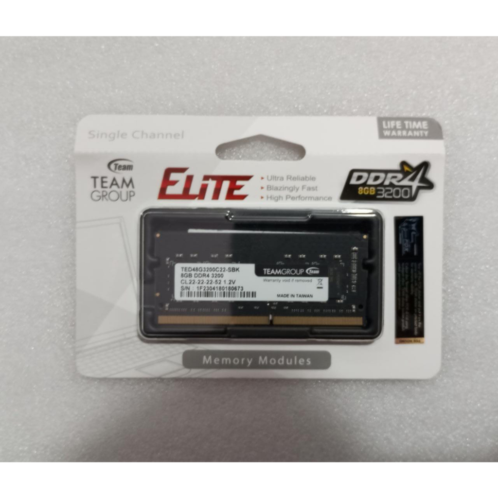 Team Elite 8GB 3200Mhz DDR4 Sodimm Ram For Laptop