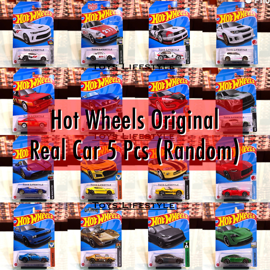 5 Pcs Mobil Hot Wheels Hotwheels Diecast Real Car Random