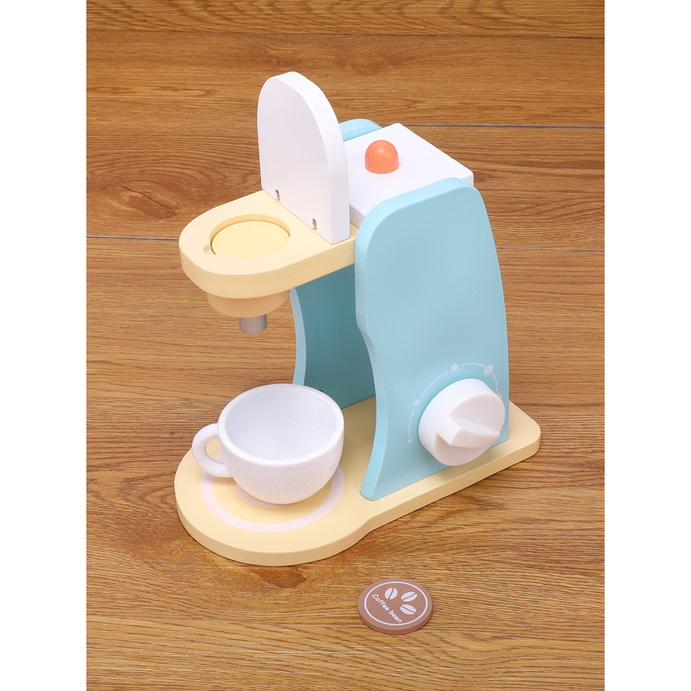 Mainan Anak Wooden Toys Bahan Kayu Juicer Mixer Coffee Bread Maker Masak Dapur