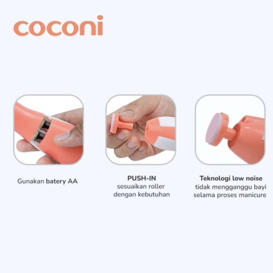 Coconi Baby Nail Trimmer Gunting Kuku Elektrik Bayi &amp; Dewasa Manicure Set