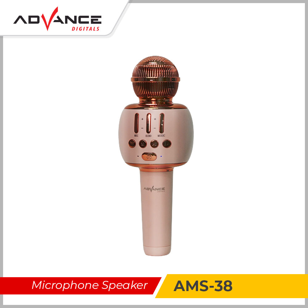ADVANCE Mic Karaoke Bluetooth Portable AMS-38 Microphone Bluetooth Speaker