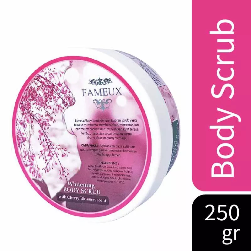 ❤ MEMEY ❤ FAMEUX Whitening Body Scrub With Cherry Blossom | Lulur 250g