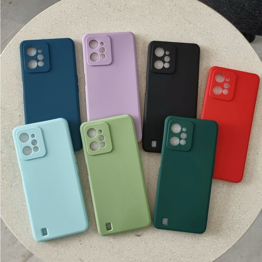 INFINIX SMART 7 Case softcase liquid warna macaron square colour silikon karet casing cover