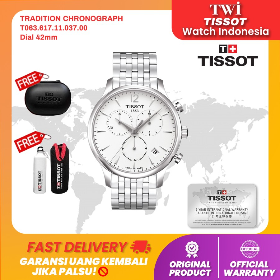 Jam Tangan Pria Tissot T063.617.11.037.00 Tradition Chronograph