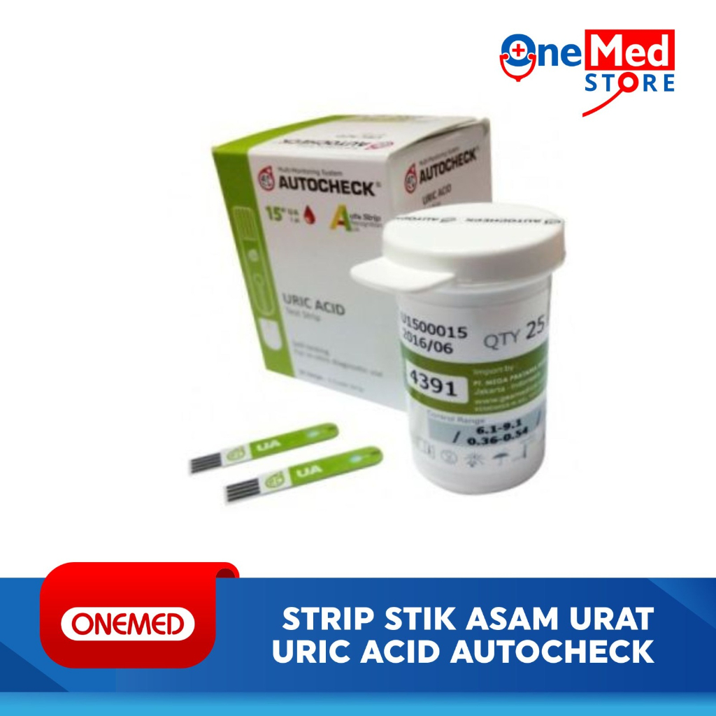 Strip Asam Urat Uric Acid Autocheck tube isi 25pcs OJ