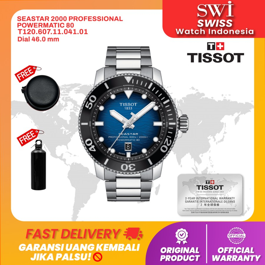 Jam Tangan Pria Analog Tissot T120.607.11.041.01 Seastar 2000