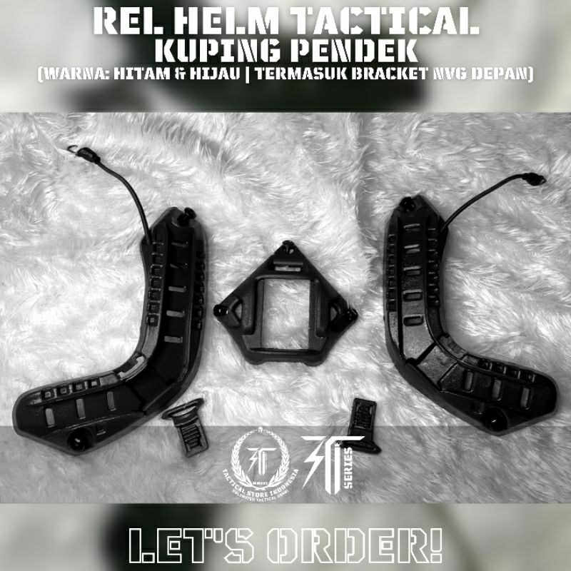 Rel Helm Tactical / Rail Helm Balistic Versi Kuping Pendek (Helm tanpa penutup samping)