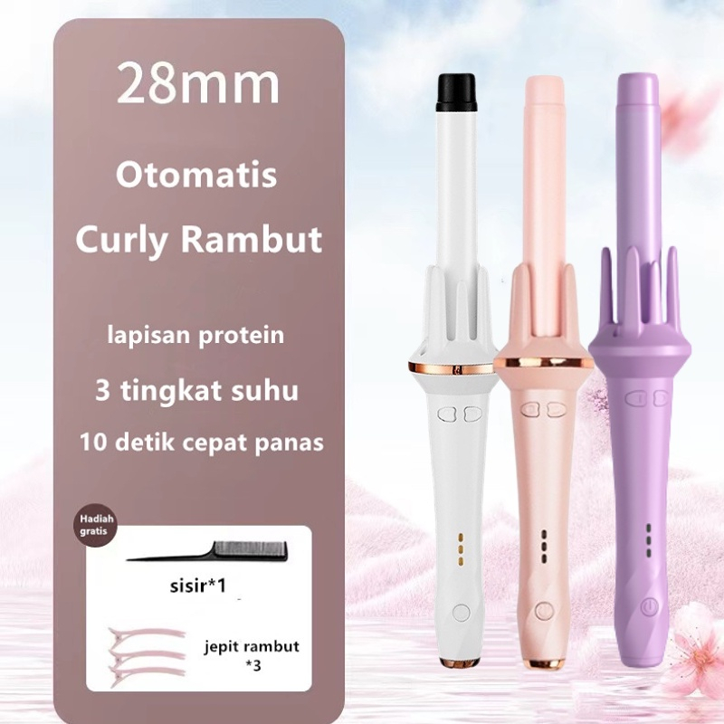 catokan keriting rambut alat keriting rambut curly hair Sepenuhnya otomatis curling iron volume besar gelombang besar pengeriting listrik berputar tidak melukai rambut artefak keriting ion negatif orang malas