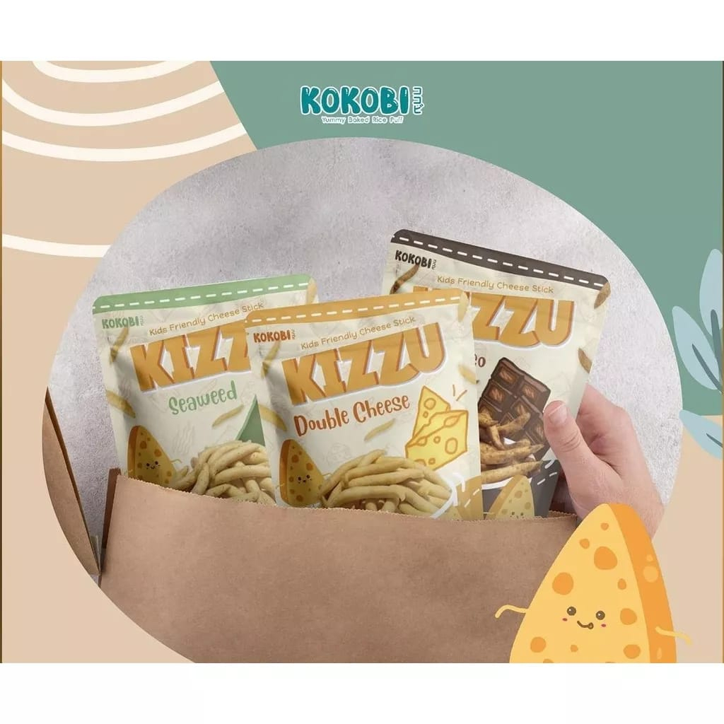 ABE FOOD KOKOBI KIZZU CHEESE STICK CEMILAN ANAK 60GR | HEALTHY SNACK NON MSG