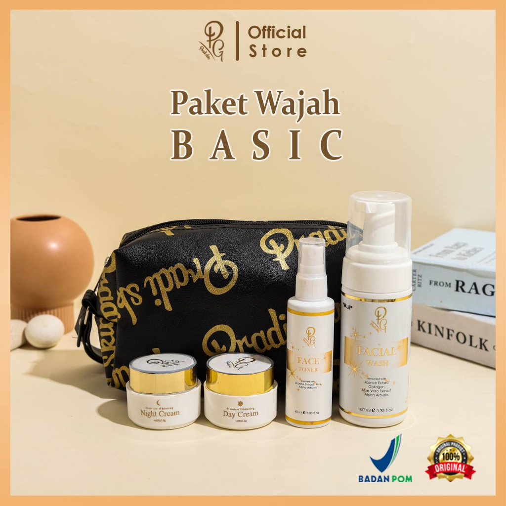 PAKET WAJAH ( BASIC ) Premium Whitening Pradiskin Glow 100% Aman
