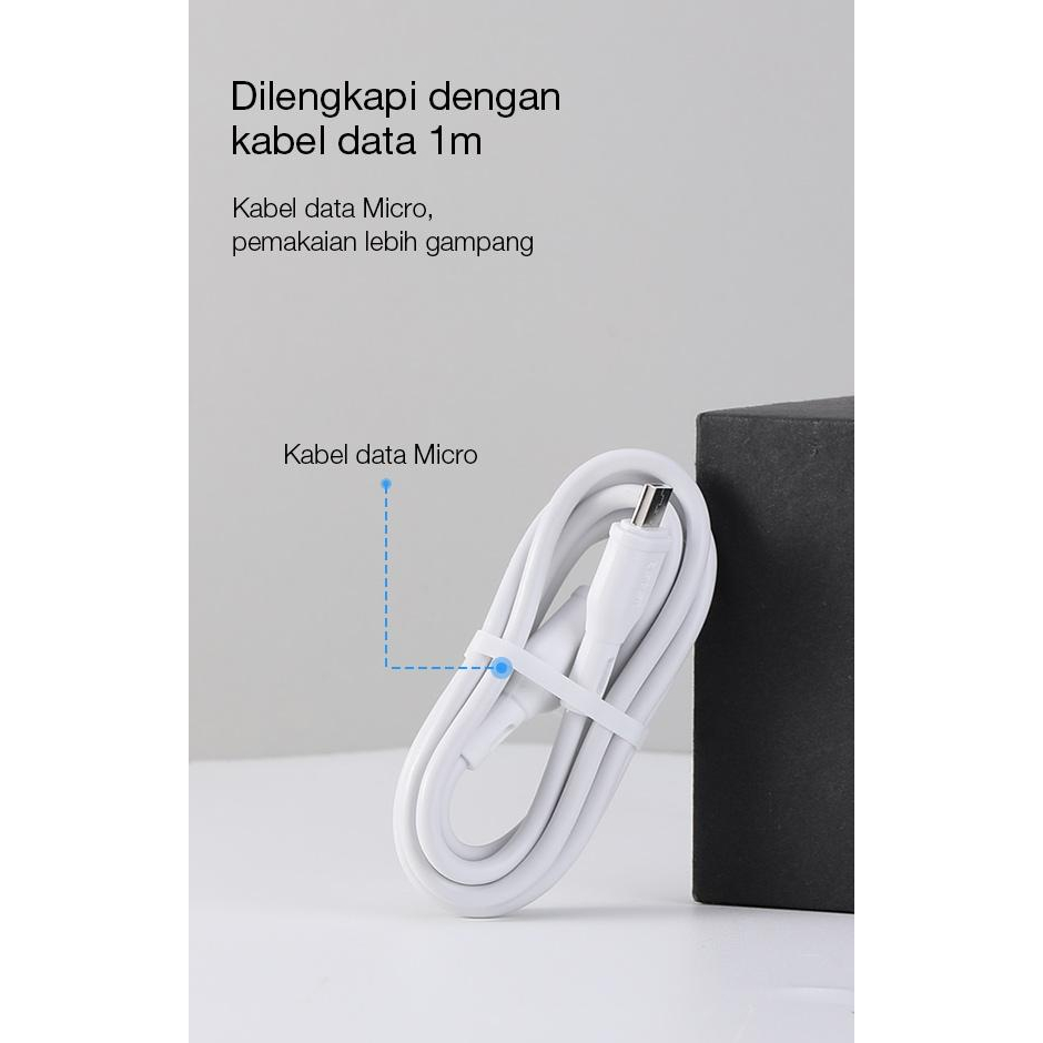 Robot Charger RT-K7 Fast Charging Kabel Micro USB Original Casan Quick Charge Dual - Garansi 1 Tahun