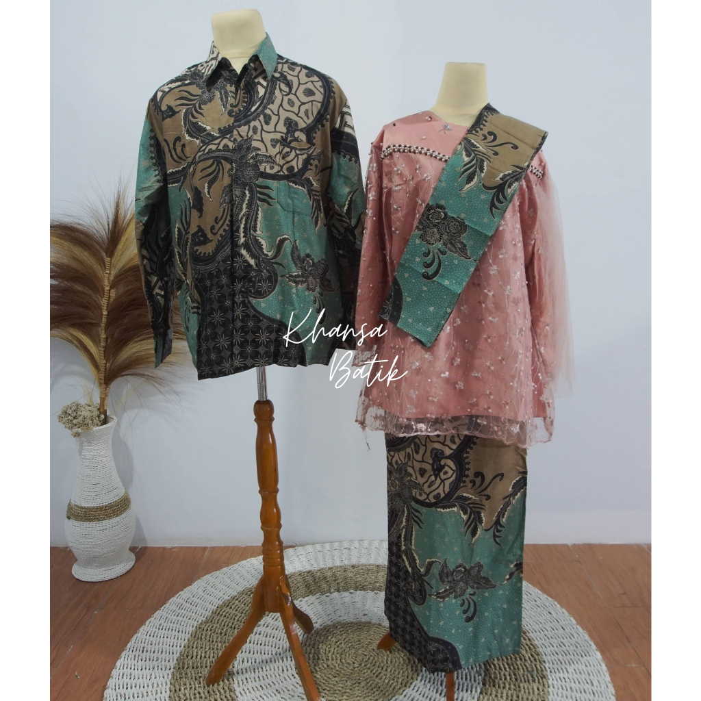KHANSABATIK TERMURAH ADA JUMBO EKSTRA!!! VEKA TUNIK COUPLE KEBAYA SARIMBIT KELUARGA SUAMI ISTRI / KEBAYA FULL BROKAT KEMEJA PRIA / BAJU KONDANGAN TUNANGAN, WISUDA