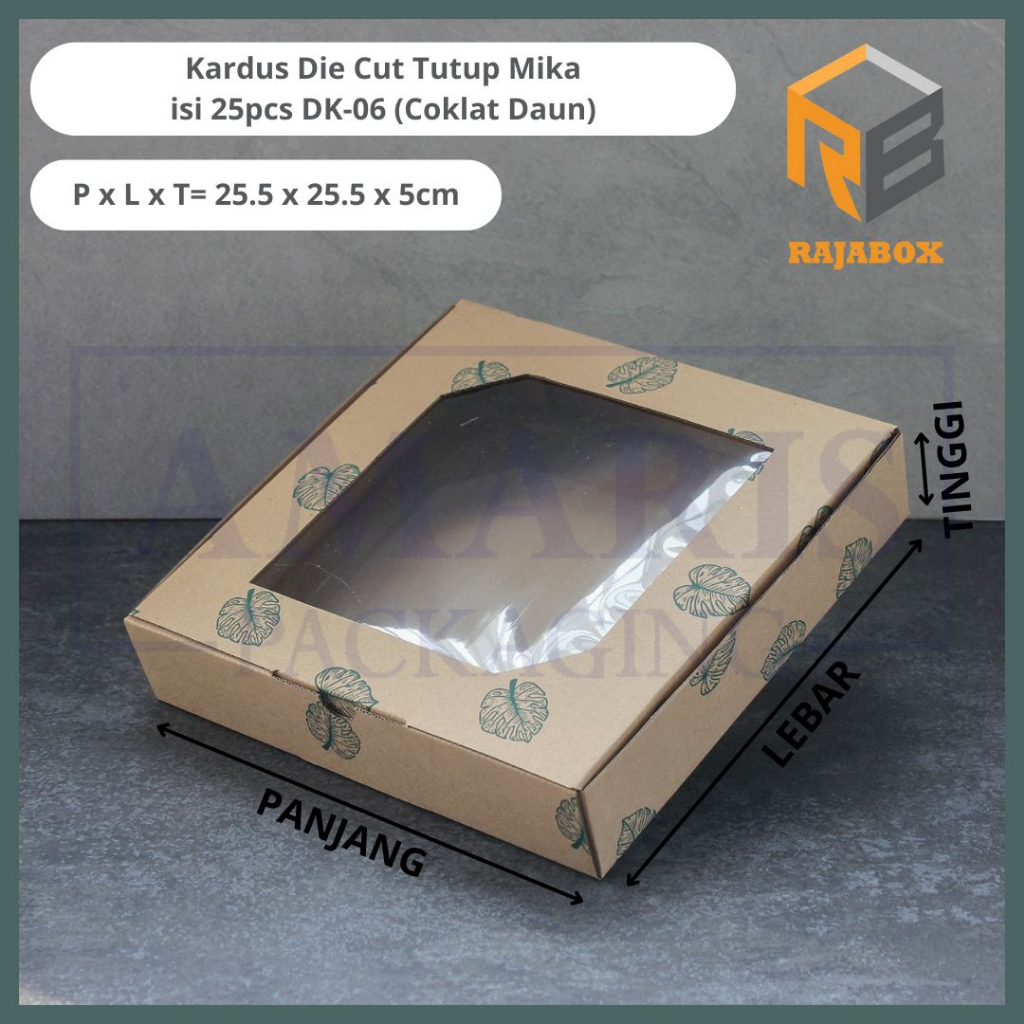 

DK-06 Kardus Die Cut Mika Kotak Pudding Isi 10 Pcs Amaris Packaging