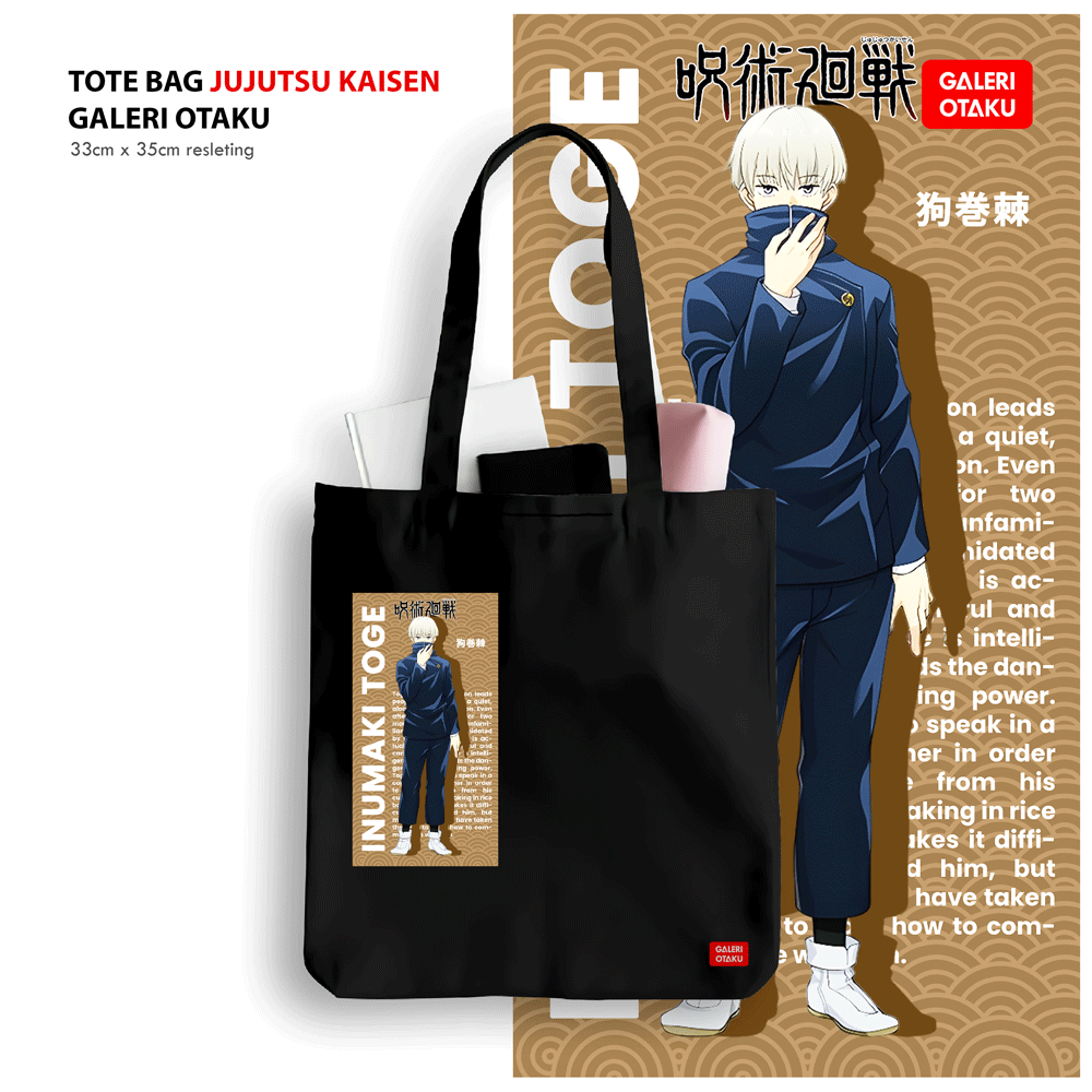 Galeri Otaku Totebag Kanvas Terbaru! Jujutsu Kaisen Gojo Satoru/ Yuji Itadori Special Edition