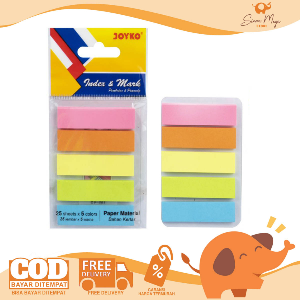 

Joyko Pembatas Penanda Index & Mark IM-45 Kertas / Bookmark Penanda Bahan Kertas