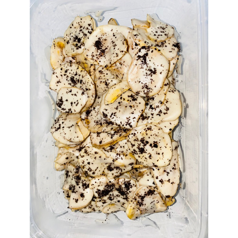 

keripik pisang lumer tiramisu oreo
