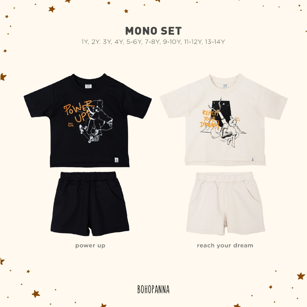 BOHOPANNA MONO SET - SETELAN ANAK 1-13 TAHUN - SETELAN ANAK