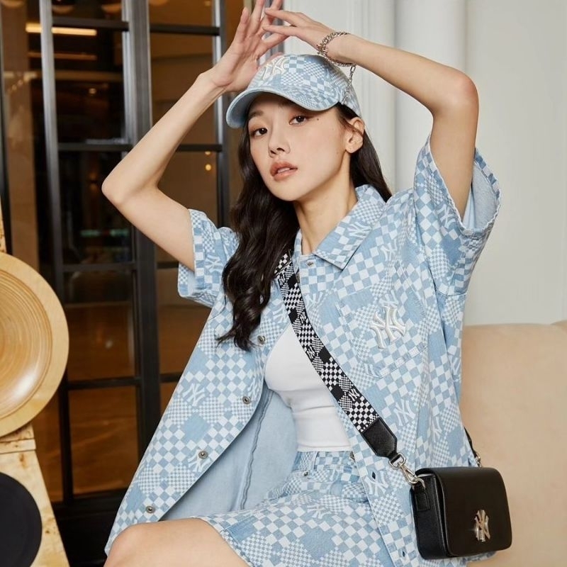 M*LB CHECKERBOARD MINI CROSSBODY BAG NEW YORK YANKEES