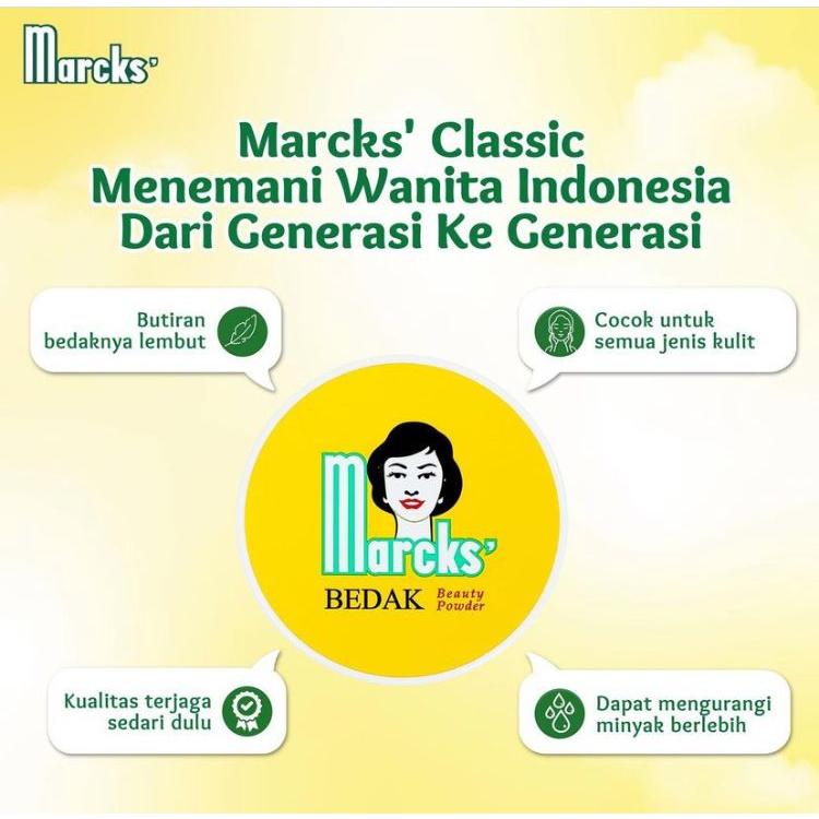 [BPOM] Marcks Bedak Tabur Classic 40gr / Marck's Bedak Tabur Wajah / Loose Powder / MYMOM