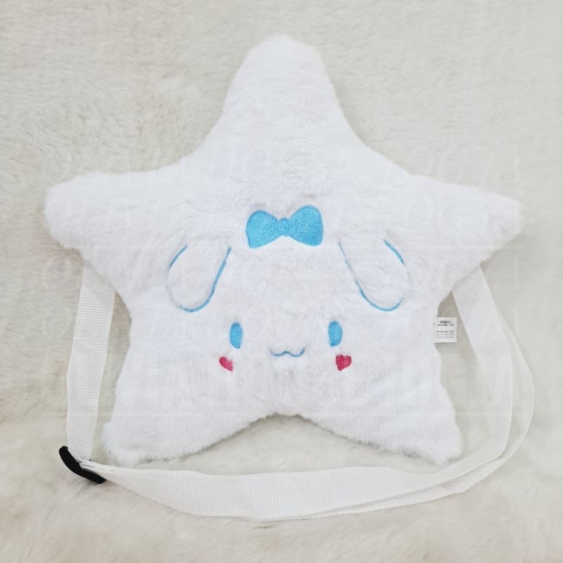 Tas Slempang Cinnamoroll Bintang Putih Sling Bag Cinnamoroll Star Tas Cinnamoroll Putih Bulu