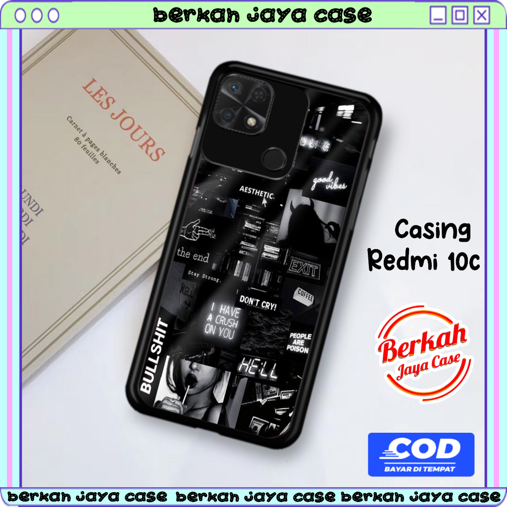 Case hp redmi 10c casing hp redmi 10c casing [ AESTHEBLACK ] casing terbaru case karakter lucu casin