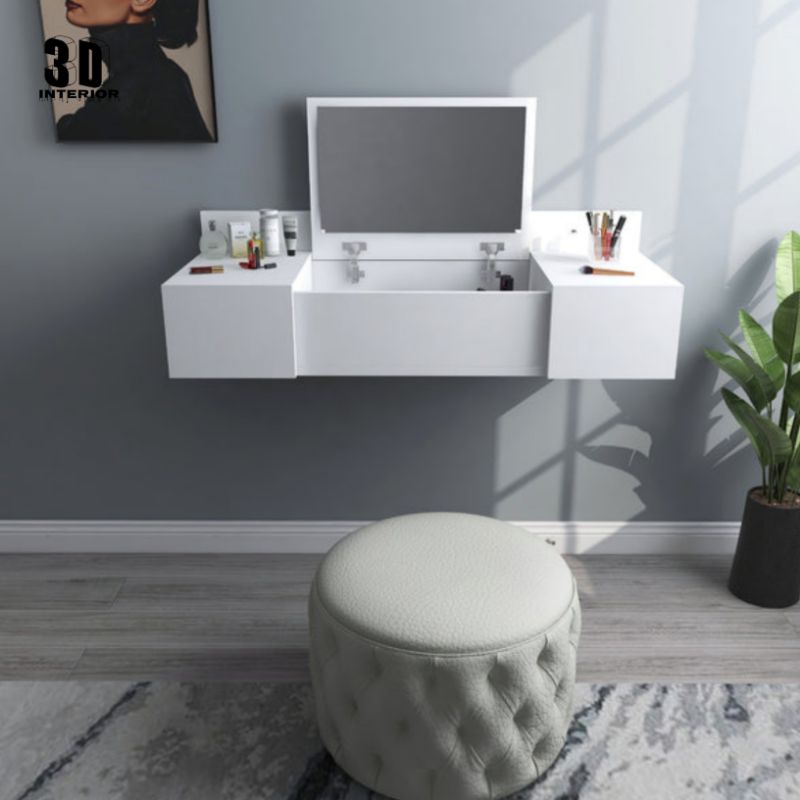 Meja rias gantung | Meja rias minimalis | Meja rias cermin modern