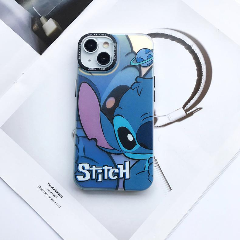 NEW CUTE CASE !!  HOLOGRAM STICH PLANET IP 14 PROMAX 14 PRO 14 13 PROMAX 13 PRO 13 12 PROMAX 12 PRO 12  11 SOFTCASE